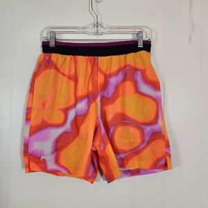 Fabletics 5" inseam Fundamental Short II Lined Orange purple Size Small NWT